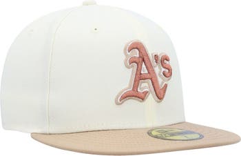 Men's New Era Cream Atlanta Braves Chrome Camel Rust Undervisor 59FIFTY Fitted Hat