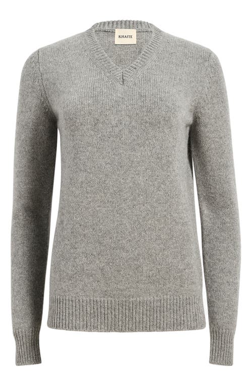 Shop Khaite Inga Cashmere & Mohair V-neck Sweater In Sterling