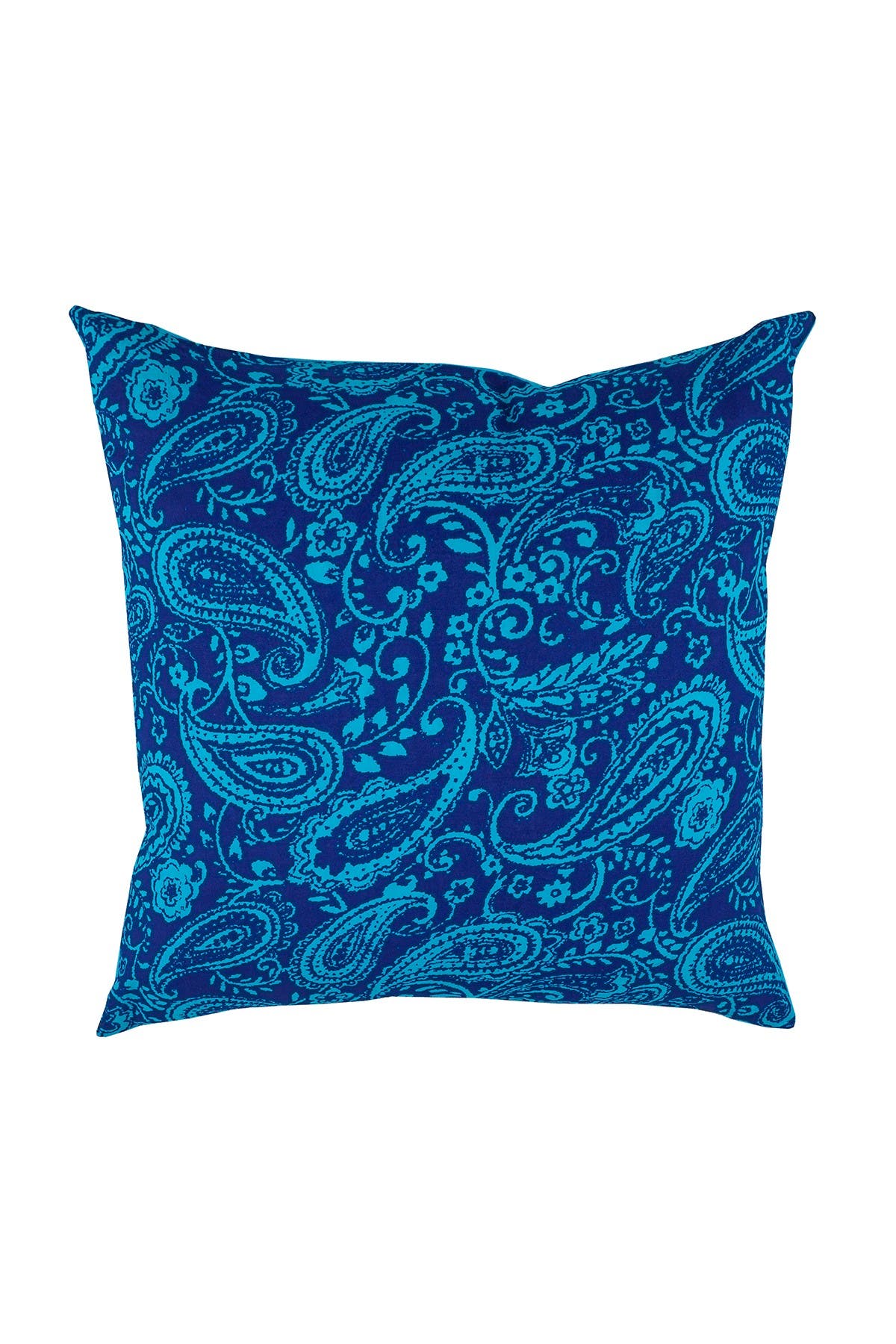 blue paisley throw pillows