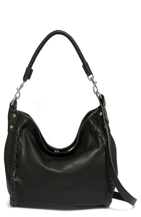 Black Patent Leather Purse Large Hobo Bag Ladies Handbag 