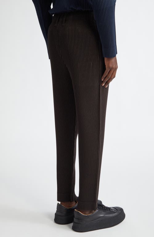 ISSEY MIYAKE HOMME PLISSÉ ISSEY MIYAKE KERSEY PLEATED STRAIGHT LEG PANTS