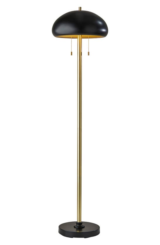 Shop Adesso Lighting Cap Floor Lamp In Black Antique Brass