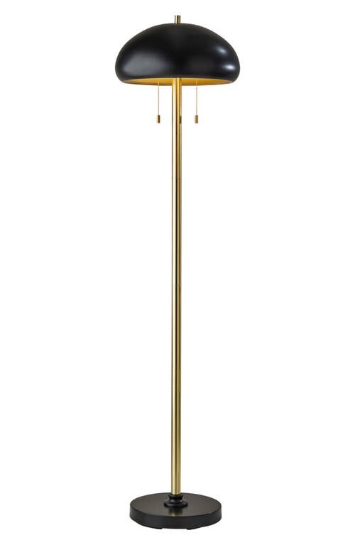 ADESSO LIGHTING Cap Floor Lamp in Black Antique Brass at Nordstrom