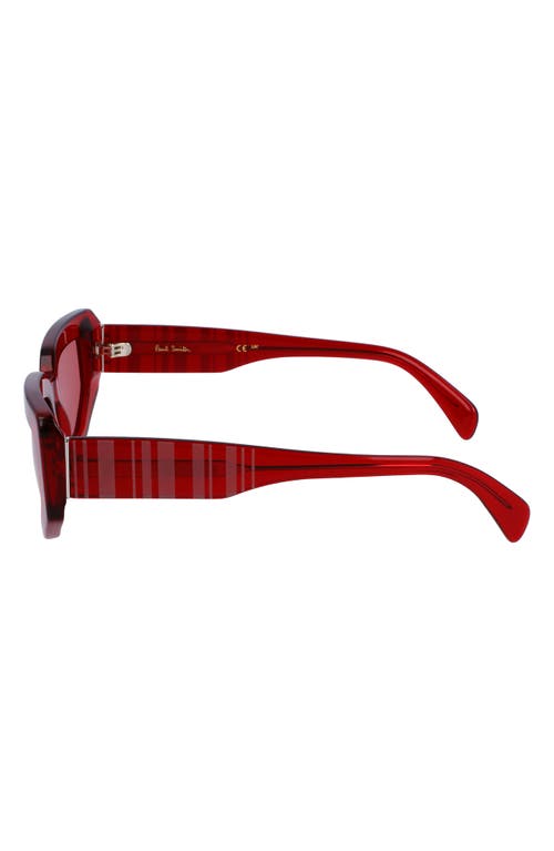 Shop Paul Smith Kennet 54mm Rectangular Sunglasses In Dark Red