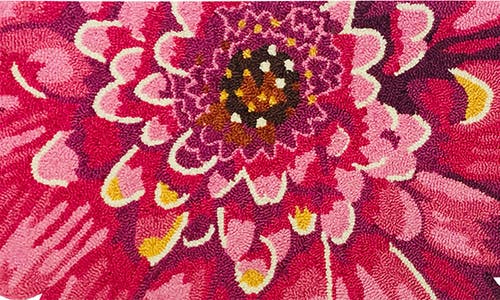 R16 Home Dahlia Slice Doormat In Purple