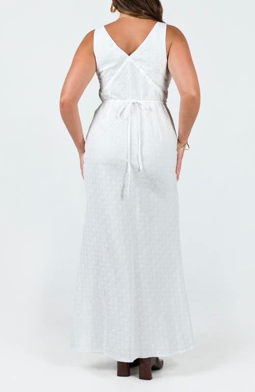 Shop Princess Polly Nellie Cotton Eyelet Maxi Dress In White