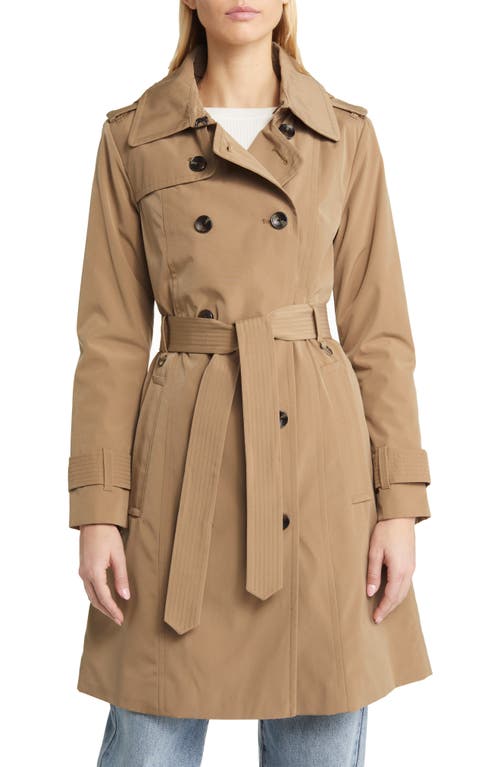 London Fog Missy Double Breasted Trench Coat in Macaroon