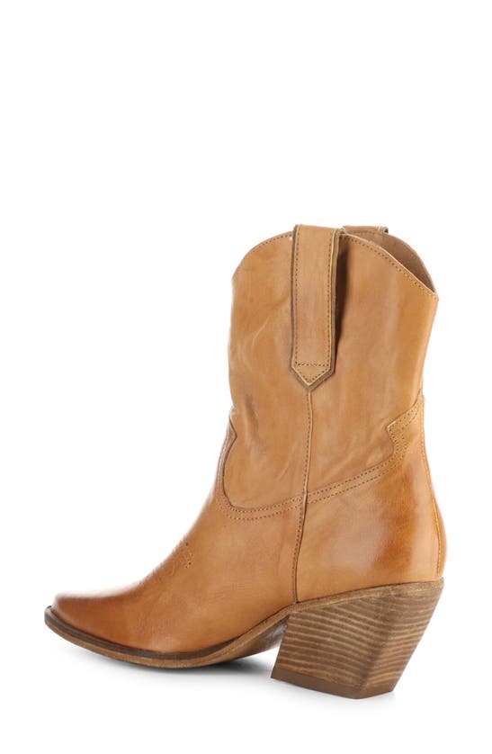 Shop Fly London Wofy Pointed Toe Western Boot In Camel Velvet