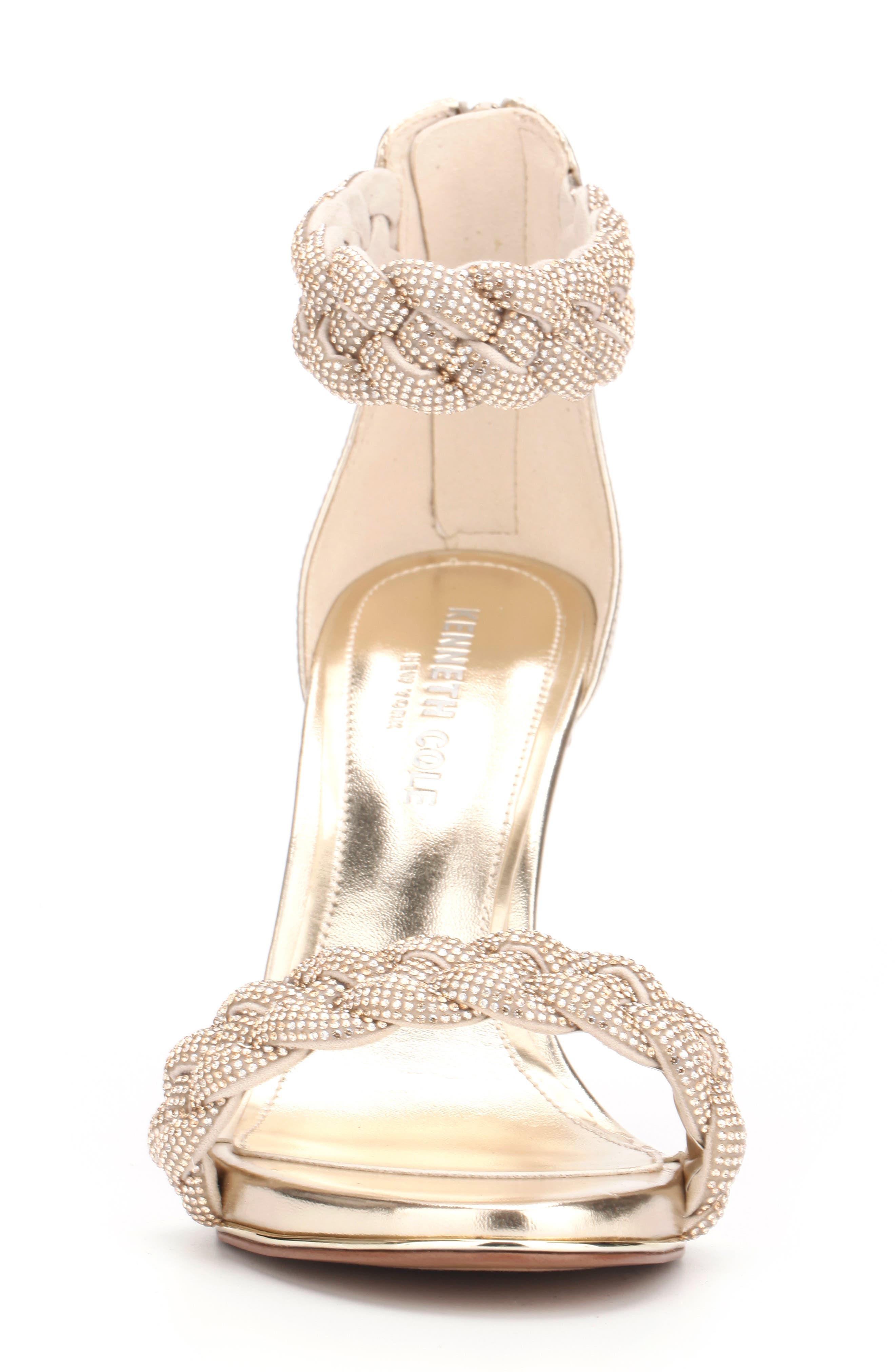 Kenneth Cole New York Brooke Braided Jewel Sandal in Gold