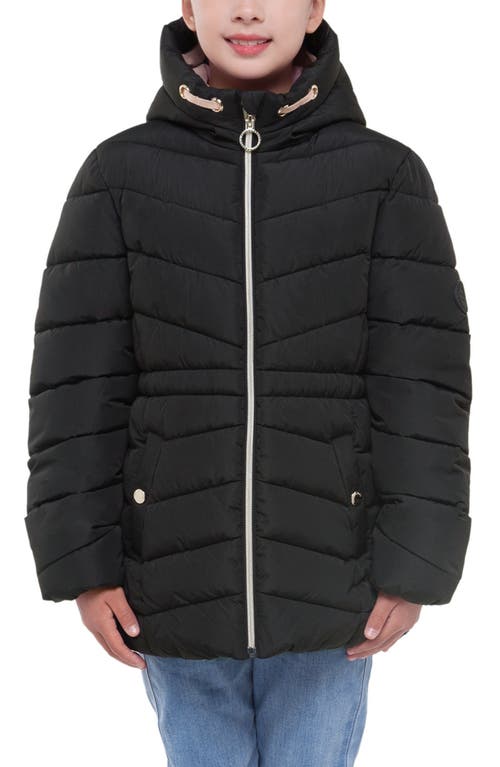 Rokka&rolla Kids' Shower Resistant Puffer Jacket In Black