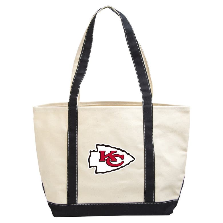 Shop Logo Brands Kansas City Chiefs Canvas Tote Bag In Cream