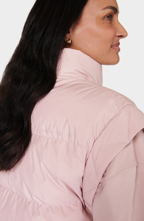 Shop Sweaty Betty Nimbus Water Resistant Puffer Vest In Pirouette Pink