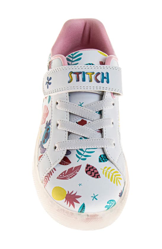 Shop Josmo Kids' Stitch Light Up Sneaker In White Multi