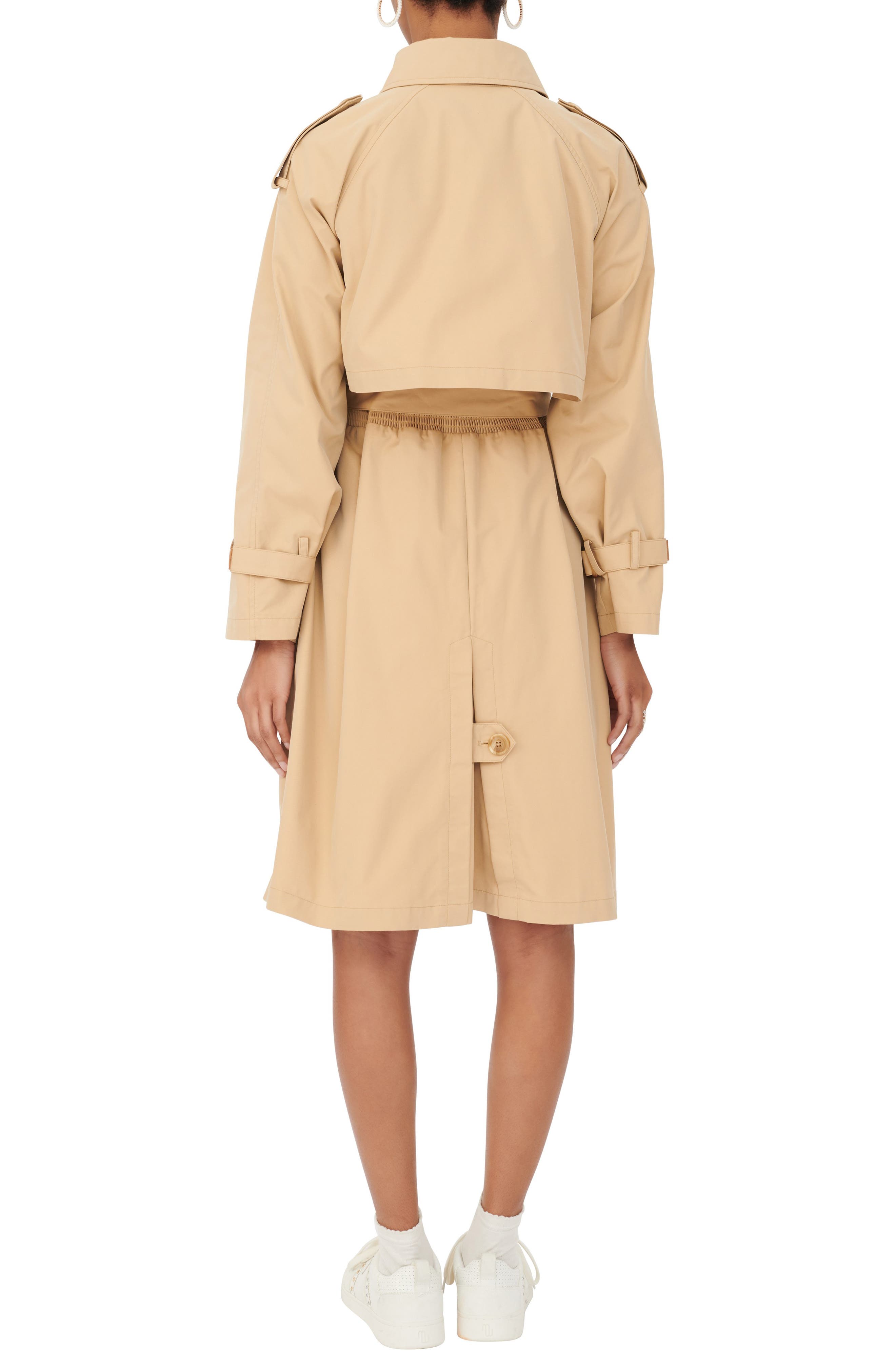 cotton blend trench coat