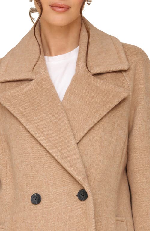 Shop Avec Les Filles Relaxed Swing Peacoat In Camel