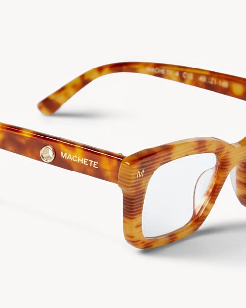 Shop Machete Ruby Optical Blue Light Frames In Light Tortoise Stripe