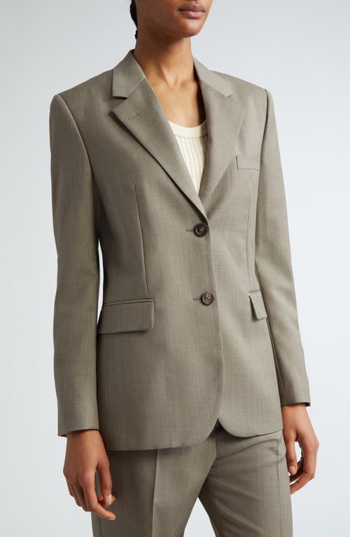 Shop Golden Goose Journey Single Breasted Wool Blazer In Fallen Rock