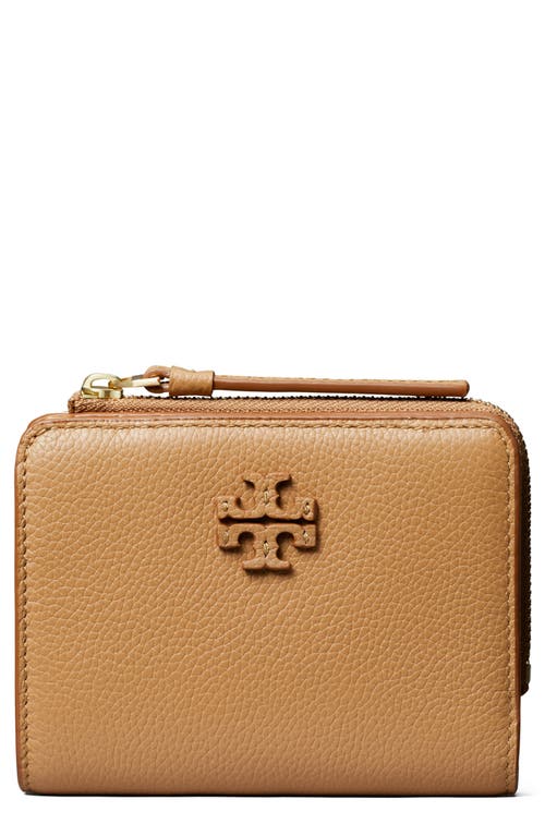 Tory Burch Mcgraw Bifold Leather Wallet In Brown