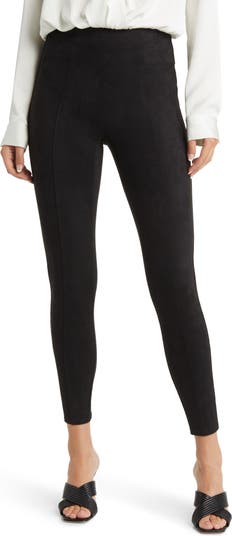 Spanx Faux Suede Leggings In Chocolate Brown - ShopperBoard