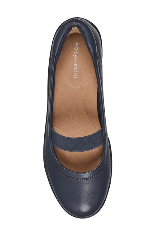 Easy Spirit Golden Ballet Flat In Dark Blue