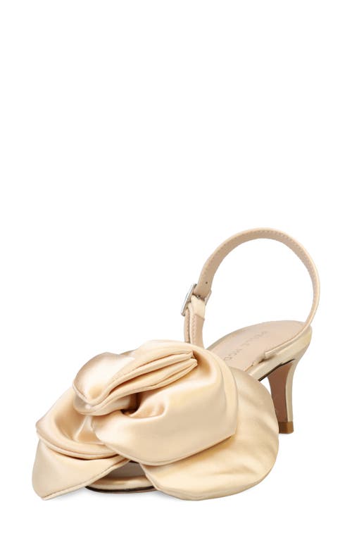 Shop Pelle Moda Uzma Slingback Pump In Champagne