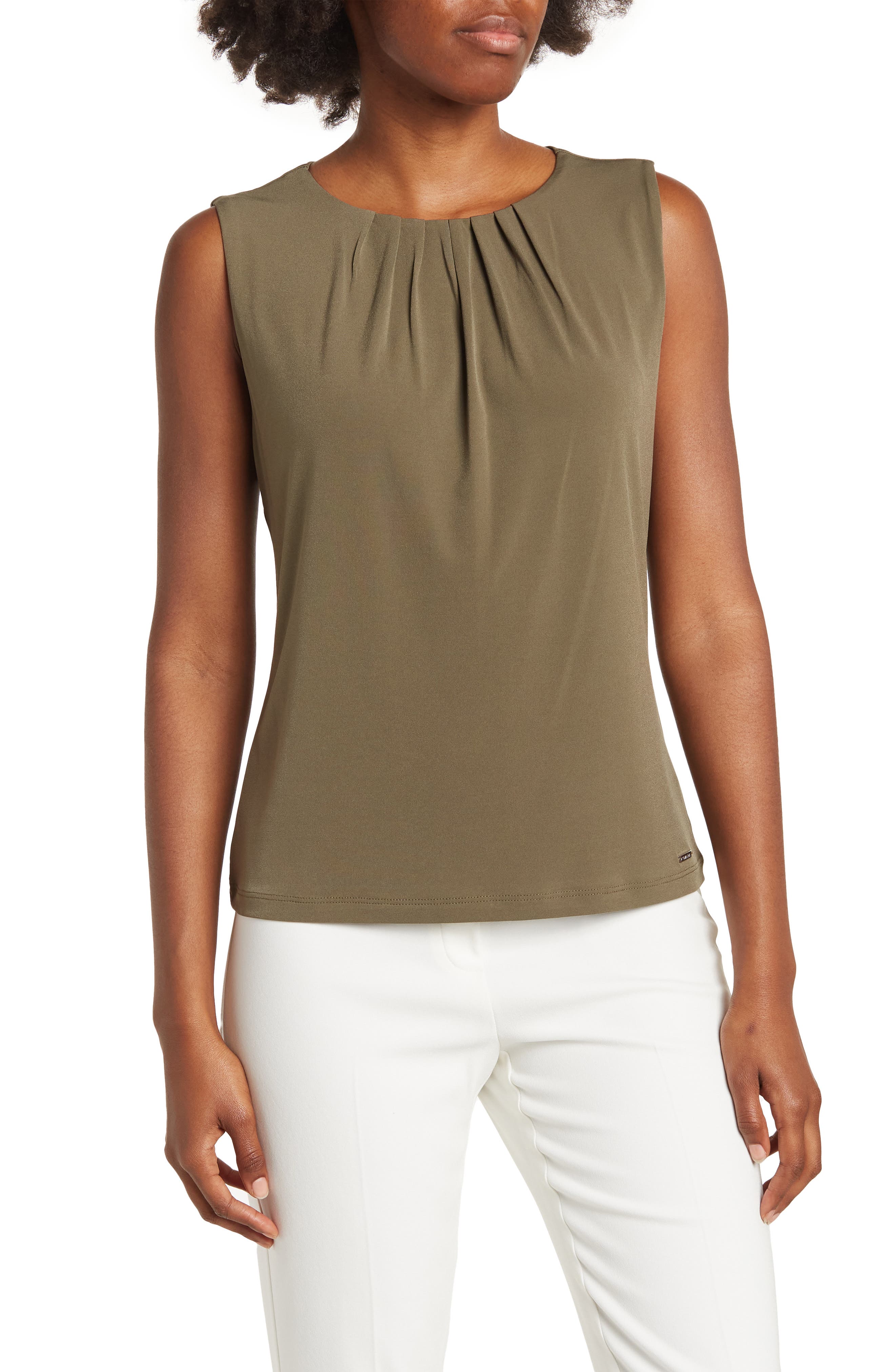 calvin klein tie front blouse