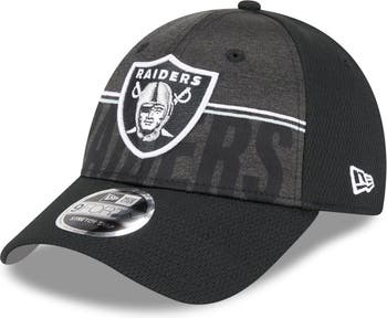 Men's New Era Gray/Black Las Vegas Raiders 2023 Sideline 9FORTY