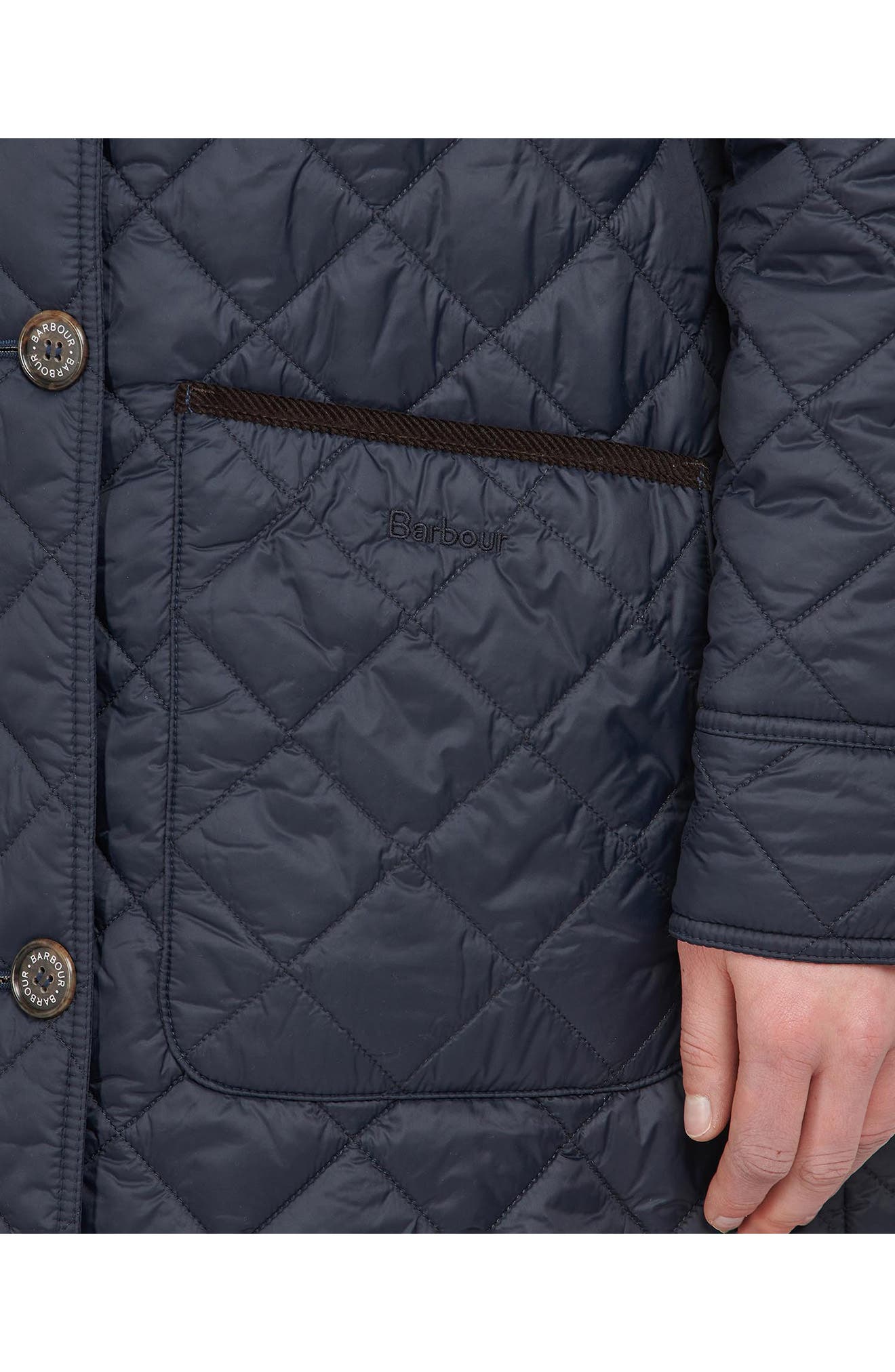 barbour long quilted jacket