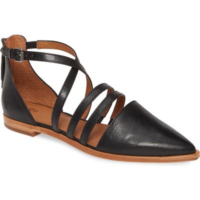 Frye Kenzie Pointy Toe Flat- Black