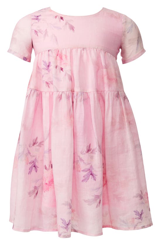 Shop Bardot Junior Kids' Ella Floral Babydoll Dress In Pink Floral