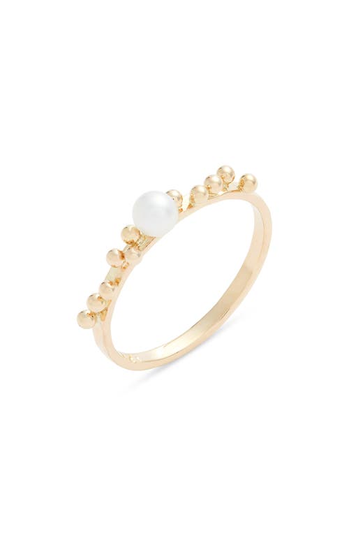Poppy Finch Scattered Bubble Cultured Pearl Ring Pearl/14K Yellow Gold at Nordstrom,