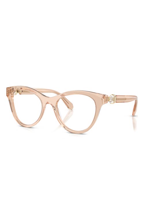 Swarovski 52mm Round Optical Glasses In Beige