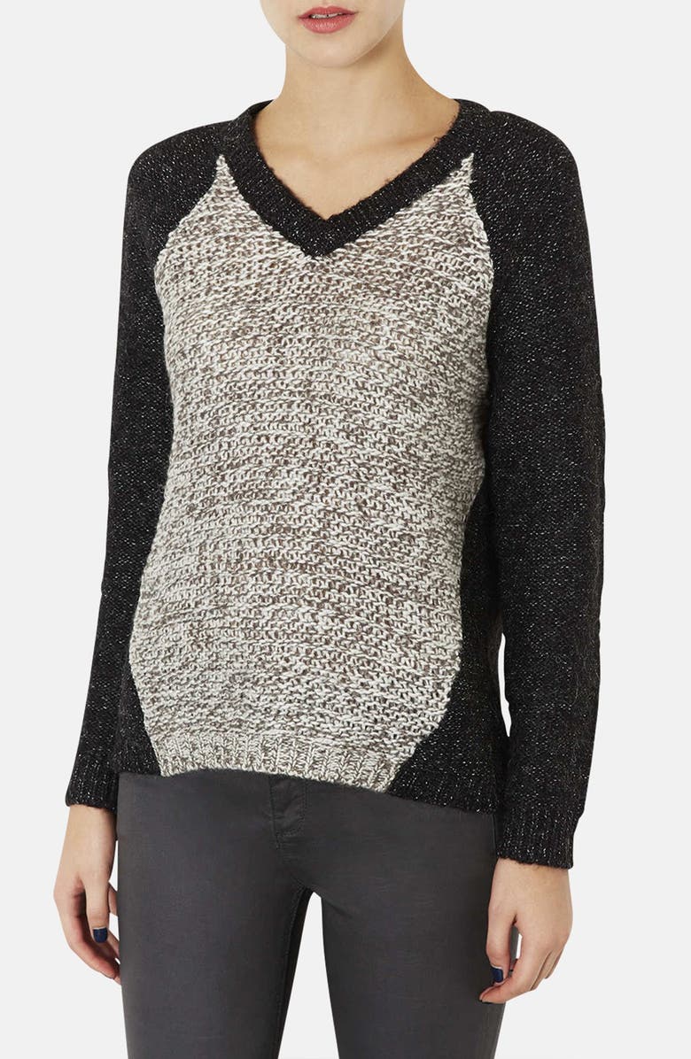Topshop Marled Knit V-Neck Sweater | Nordstrom
