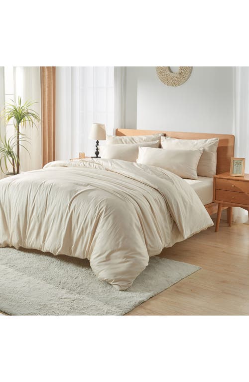 Sijo Luxesoft Organic Cotton Sateen Duvet Cover In Neutral