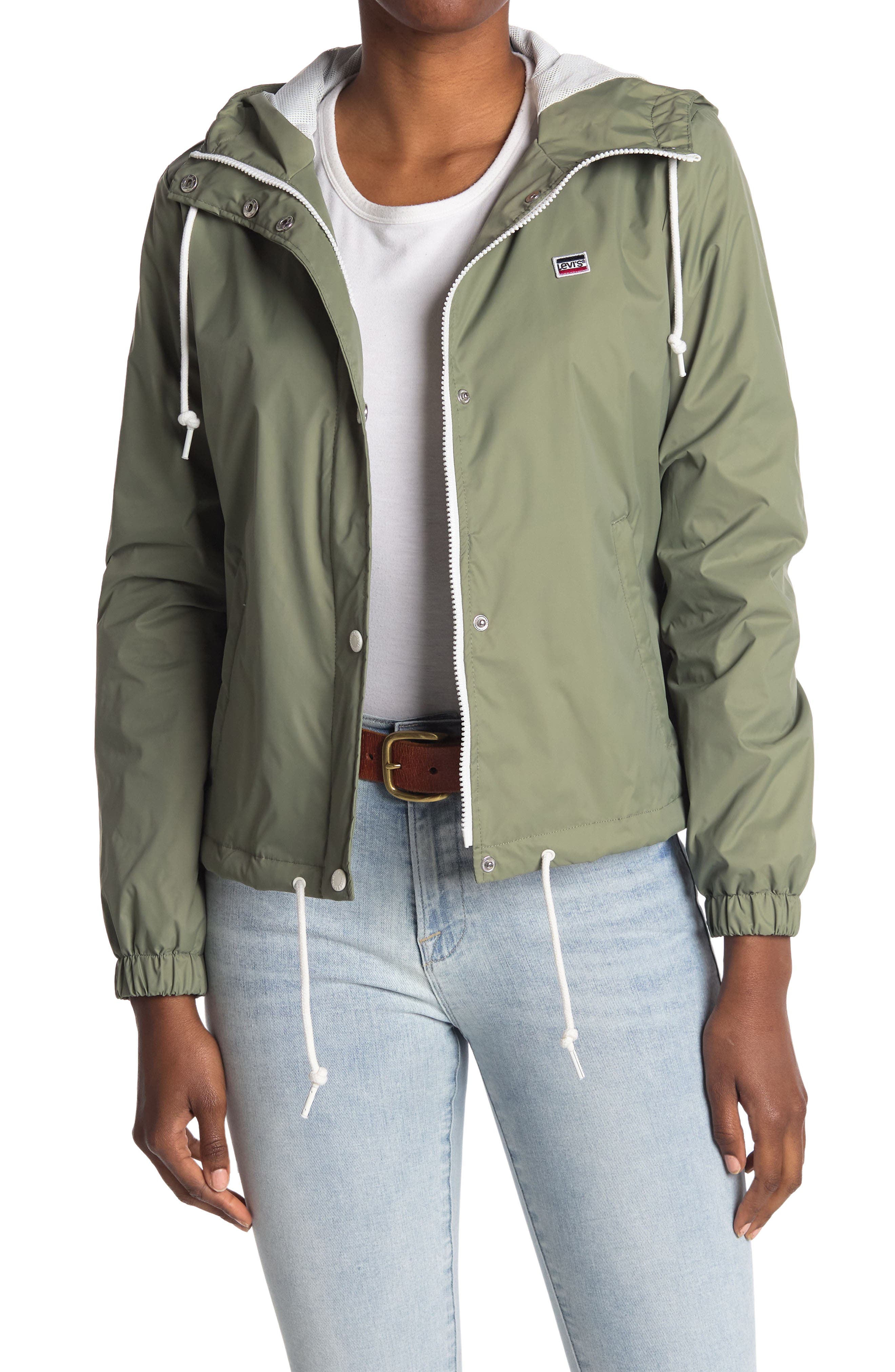 Levi's Hooded Zip Front Windbreaker Jacket Nordstrom Rack