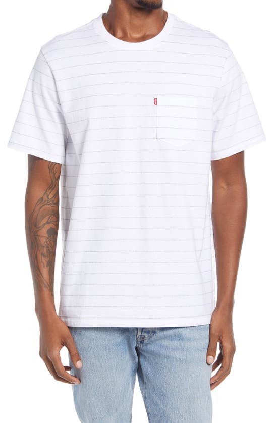 LEVI'S RELAXED FIT STRIPE POCKET T-SHIRT,343100022