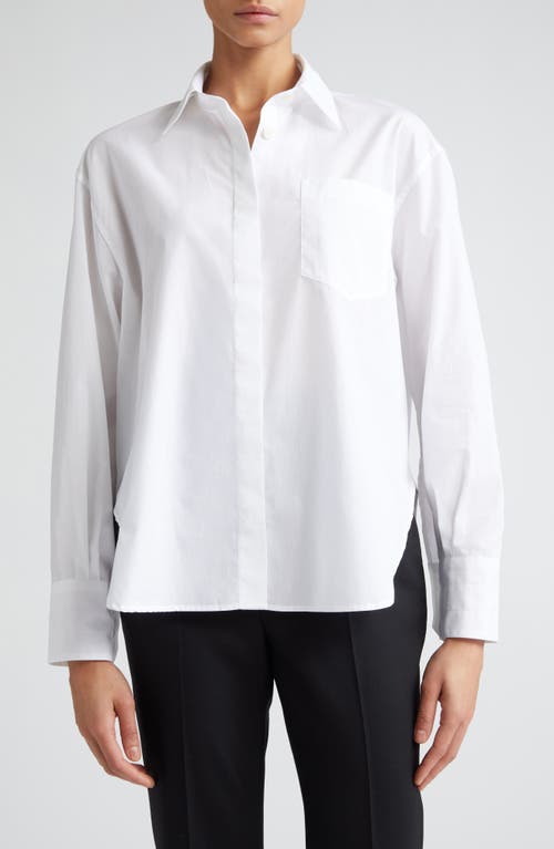 Organic Cotton Button-Up Shirt in White