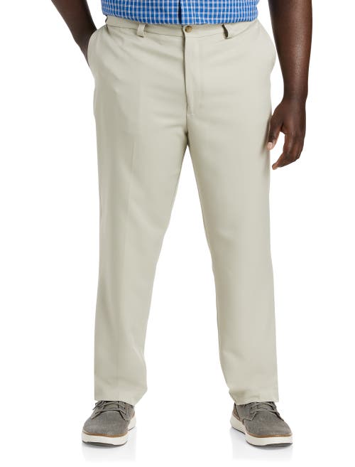 OAK HILL OAK HILL BY DXL BIG & TALL MICROFIBER WAIST-RELAXER PANTS 