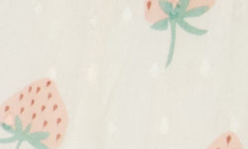 Shop Jessica Simpson Swiss Dot Strawberry Top & Bloomers Set In Sea Salt