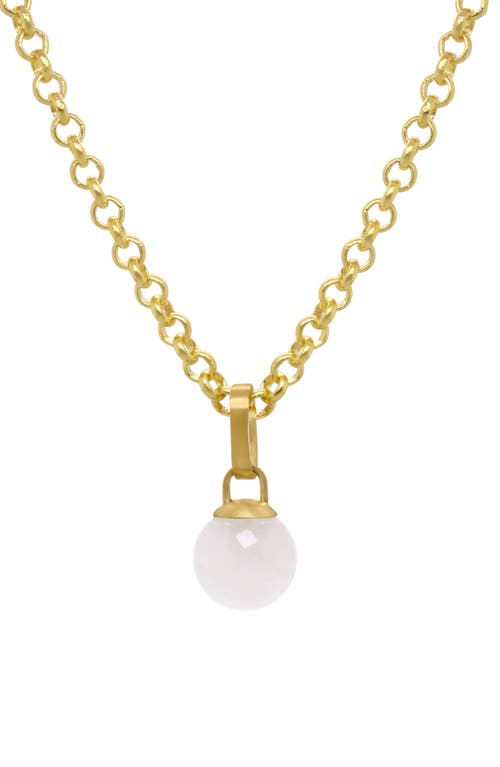 Manhattan Pendant Necklace in Moonstone/Gold