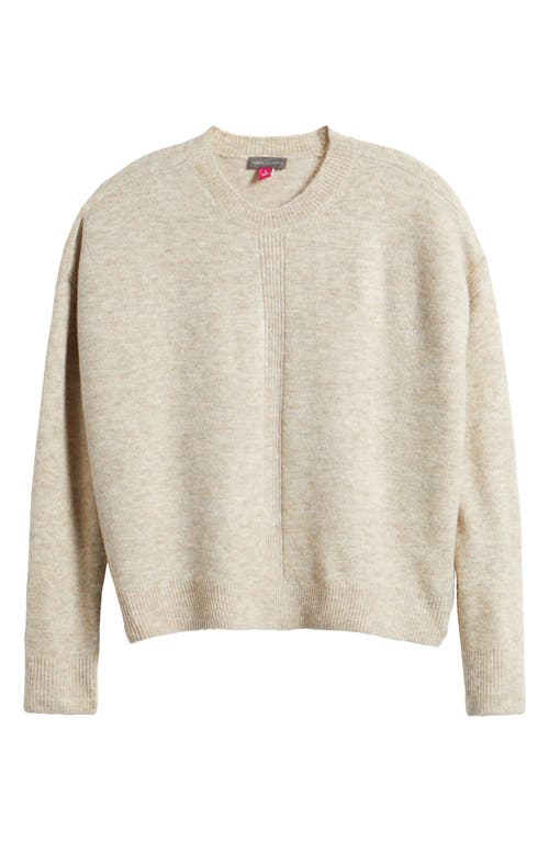 Shop Vince Camuto Cropped Crewneck Sweater In Oatmeal Heather