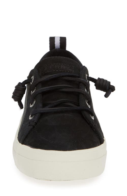 Sperry Womens Lace-up Canvas Casual And Fashion Sneakers In Black Fabric