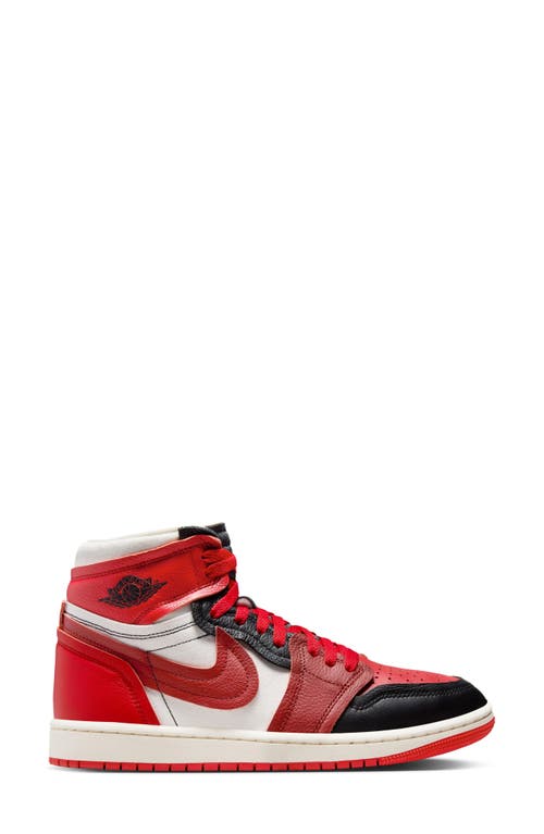 Shop Jordan Air  1 High Mm Basketball Sneaker In Sport Red/red/black