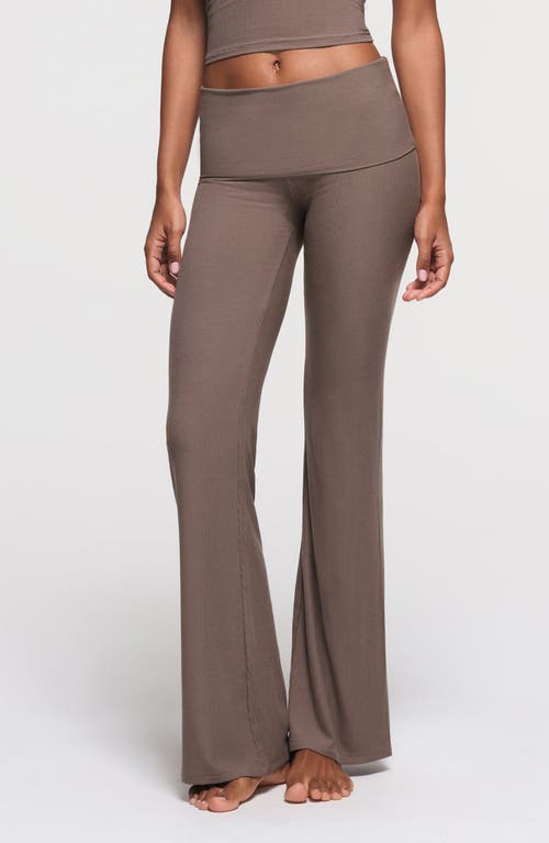 Shop Skims Soft Lounge Foldover Pants In Amethyst