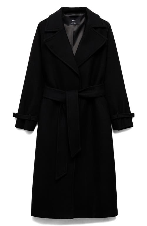 Mango Women's Maxi Lapel Manteco Wool Coat In Black