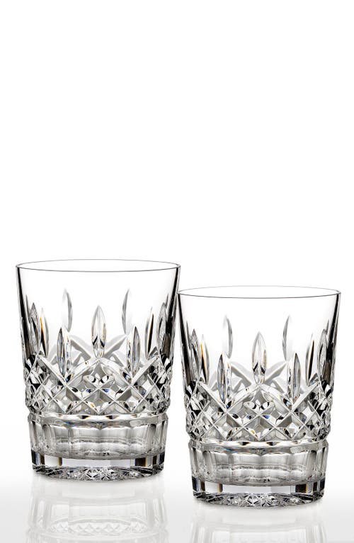 Waterford Lismore Set of 2 Lead Crystal Double Old Fashioned Glasses in Clear at Nordstrom