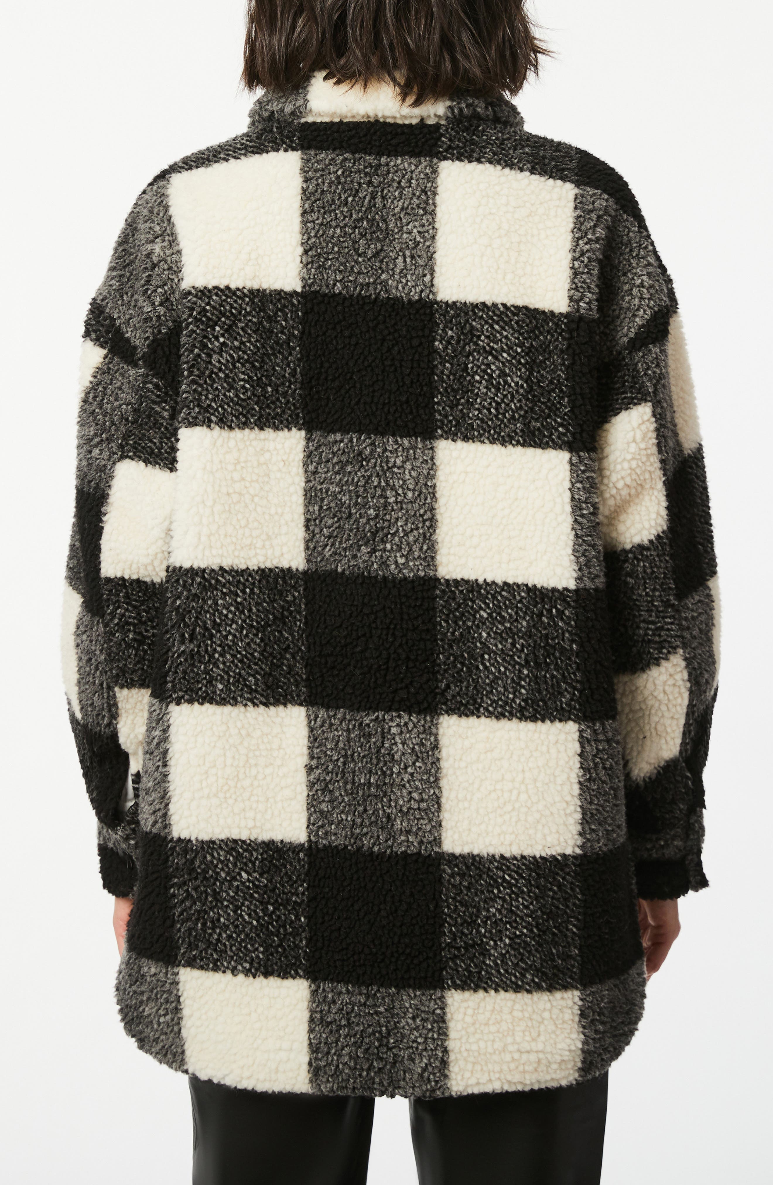 Bernardo Plaid Fleece Shirt Jacket 