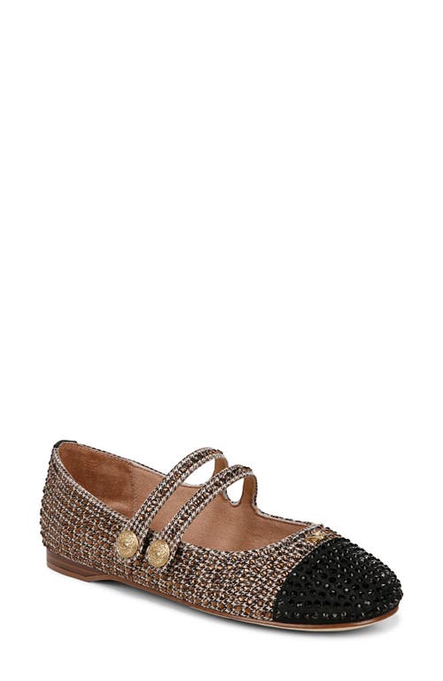 Shop Circus Ny By Sam Edelman Zoey Cap Toe Mary Jane Flat In Black Natural Multi/black