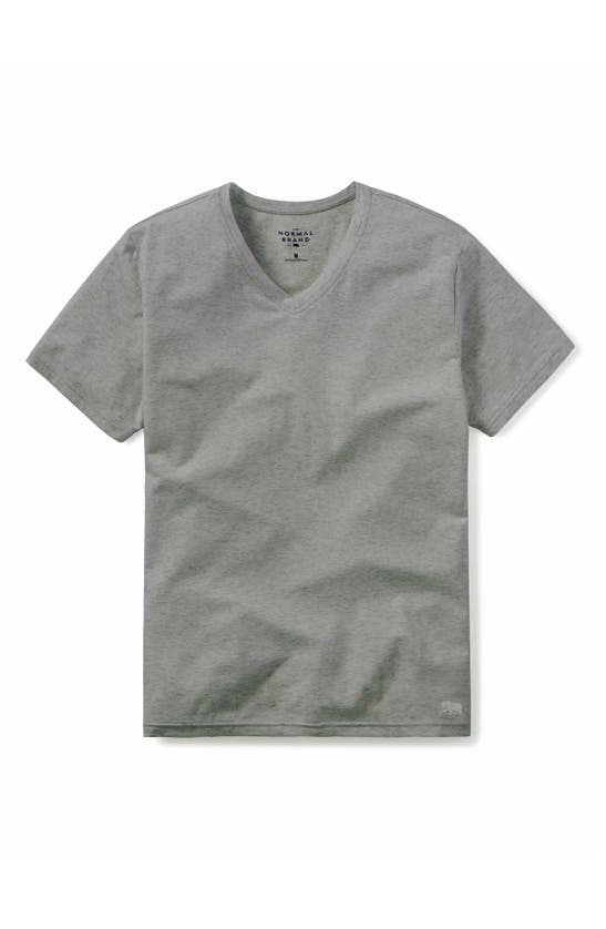 Shop The Normal Brand Puremeso V-neck T-shirt In Grey