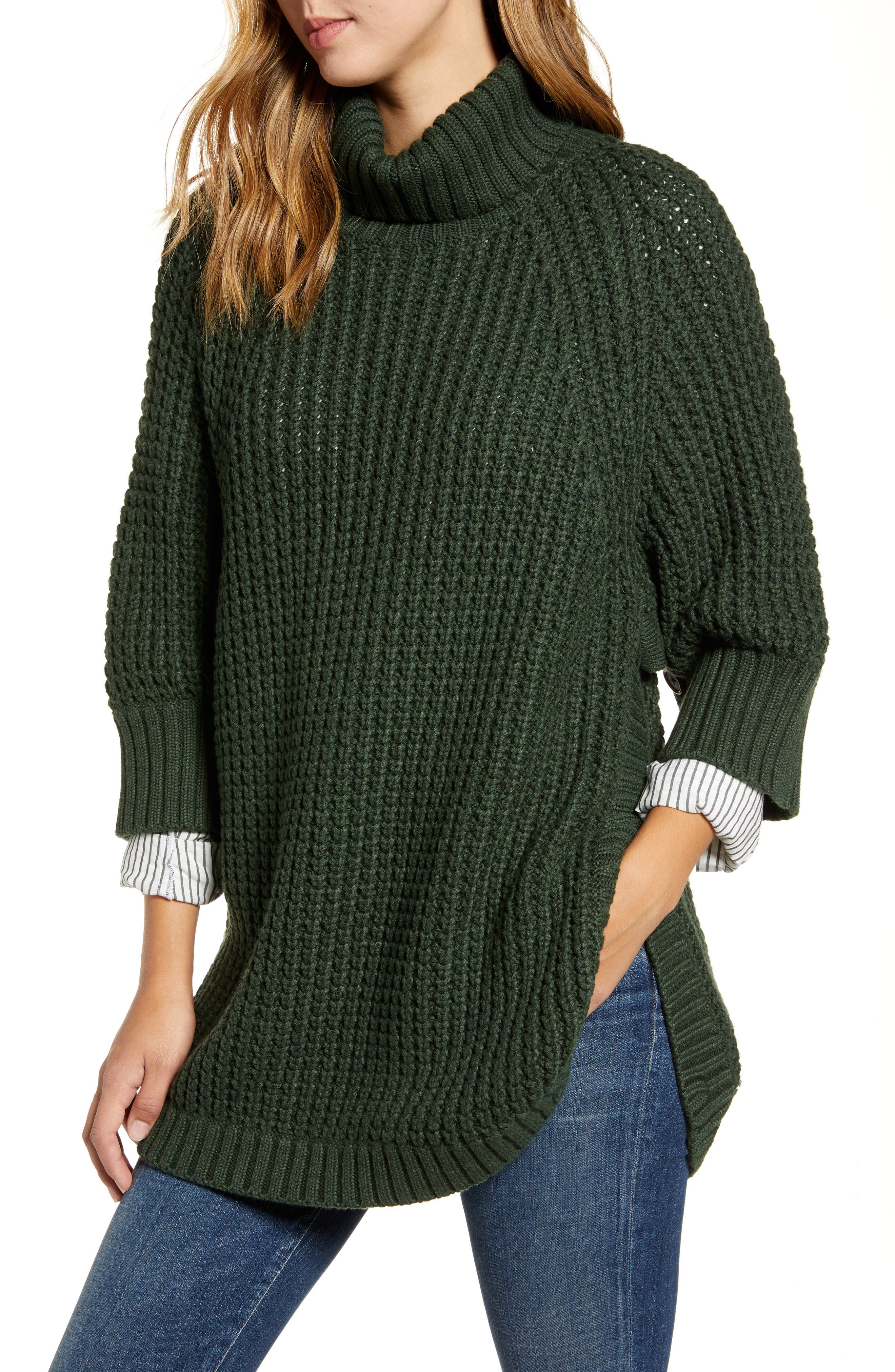 j crew turtleneck poncho